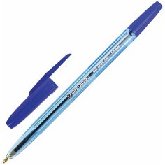 BRAUBERG Ручка шариковая brauberg carina blue , синяя, корпус тонированный синий, узел 1 мм, линия письма 0,5 мм, 141669, 100 шт.