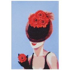 Набор для вышивания лентами Woman-Hobby "Серия шляпки №6", 18,5 х 25 см