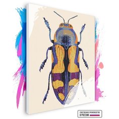 Картина по номерам на холсте Золотисто-фиолетовый жук, 60 х 70 см Красиво Красим