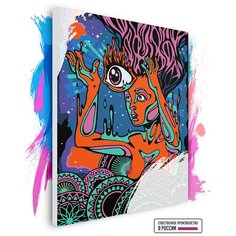 Картина по номерам на холсте Acid girl, 80 х 120 см Красиво Красим