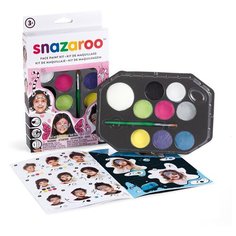Набор красок для детского грима Snazaroo, 08цв*2мл, аксессуары, карт. коробка (арт. 324833)