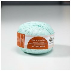 Пехорский текстиль Пряжа "Успешная" 100%мерсеризованный хлопок 220м/50гр(411-Мята) Пехорка
