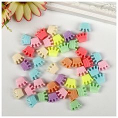 Бусины для творчества пластик "Короны. Пастельные тона" набор 44 шт 15 гр 1,3х1 см Арт Узор