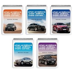 Блокнот Альт, А6 (94 х 132 мм), "машина" 40 л, Арт. 3-40-294, обложка в ассортименте