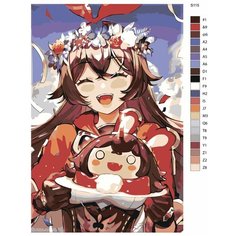 Картина по номерам S115 "Компьютерная игра - Genshin Impact (Геншин Импакт). Эмбер" 80x120 Brushes Paints