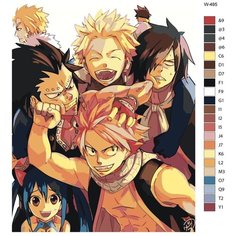 Картина по номерам W-495 "Аниме - xвост Феи" 80x100 Brushes Paints