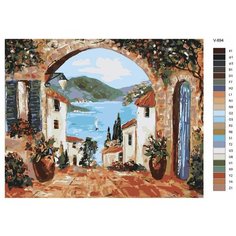 Картина по номерам V-894 "Италия. Побережье Амальфи", 80x100 см Brushes Paints