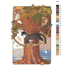 Картина по номерам X-501 "А. С. Пушкин У Лукоморья дуб зеленый" 70x110 Brushes Paints