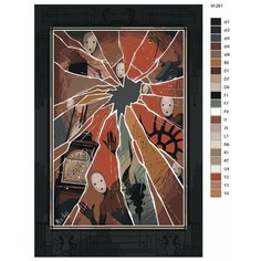 Картина по номерам W-261 "Ужасающее разбитое стекло" 80x120 Brushes Paints