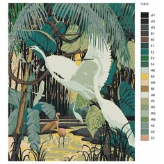 Картина по номерам Y-911 "Репродукция картины - Мир птиц. xудожница Jessie Arms Botke (Джесси Армс Ботк)" 70x90 Brushes Paints