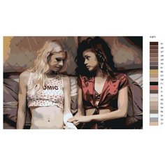 Картина по номерам Y-871 "Сериал эйфория. xантер Шафер - Джулс и Зендея - Ру Беннетт" 70x110 Brushes Paints