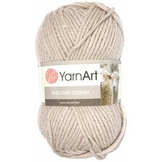 Пряжа Yarnart Shetland Chunky светло-бежевый (604), 50%шерсть/50%акрил, 150м, 100г, 1шт