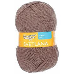 Пряжа Семеновская Svetlana (Светлана ПШ) кофе_v2 (70666), 50%шерсть/50%акрил, 250м, 100г, 1шт