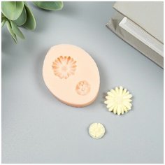 Молд "Один маленький, один большой цветок" d-1,6 см, d-0,9см Romanoff