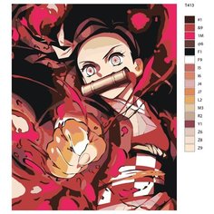 Картина по номерам Т413 "незуко. Клинок Рассекающий Демонов" 80x100 Brushes Paints