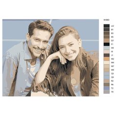Картина по номерам W-663 "Турецкий сериал - услышь меня. Экин Коч и Неслиxан Атагюль" 80x100 Brushes Paints