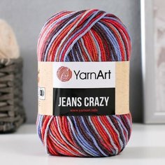Пряжа "Jeans crazy" 55% хлопок, 45% акрил 160м/50гр (8214 бирюза-терракот) Yarn Art