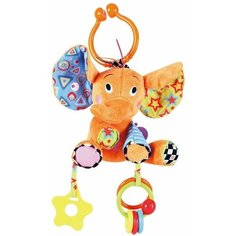 Развивающая игрушка-подвеска Biba Toys на прищепке Слоненок-путешественник Happy