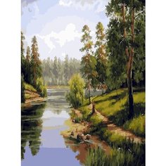 Картина по номерам Сосны на берегу 40х50 см Hobby Home