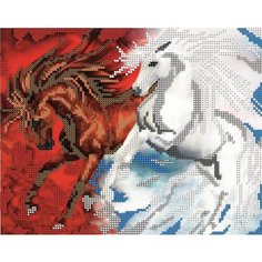 Вышивка бисером картины Он и она 19*24см Светлица