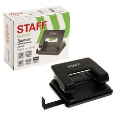 Дырокол 20л метал STAFF Manager, черный 224649