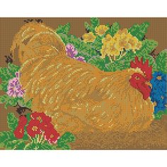 Алмазная мозаика картина Петушок 35*43,5см Diamant