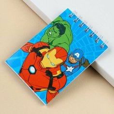Блокнот А7 32 л, на гребне, Мстители Marvel