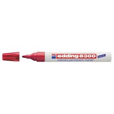 Промышленный перманентный маркер Edding E-8300 красный, круглий наконечник 1,5-3 мм {E-8300#2}