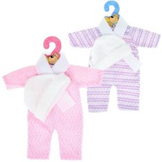 Одежда для кукол 28-34 см, вязаный комбинезон, шапка, шарф, в пакете Yale Baby