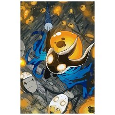 Картина по номерам на холсте игра Hollow Knight (Хорнет, Грязьмут, полый жук, платформер) - 8174 В 60x40