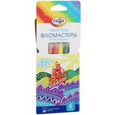 ГАММА Набор фломастеров Классические (180319_09), микс, 6 шт. Gamma