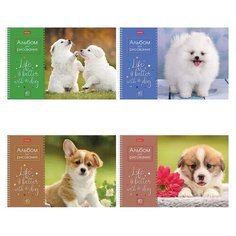 Альбом для рисования Hatber Doggie-Щенки 29.7 х 21 см (21х29), 100 г/м², 40 л.