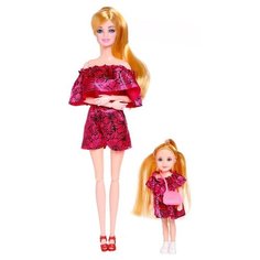 Кукла с дочкой Family Look Happy Valley "Будь в тренде", бордо