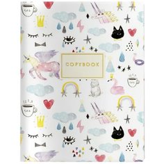 Тетрадь евро А5 40 л. BRUNO VISCONTI сшивка, клетка, Soft Touch, фольга, бежевая бумага 70 г/м, "волшебство", 7-40-121