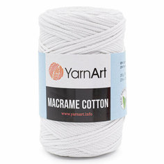 Пряжа для вязания YarnArt Macrame Cotton 250гр 225м (80% хлопок, 20% полиэстер) (751 белый), 4 мотка