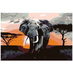 Картина по номерам, "Живопись по номерам", 60 x 90, KTMK-Elephant