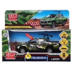 Машина Технопарк металл, свет-звук, Mitsubishi L200 Pickup камуфляж, 13 см, открываются двери, коробка (L200-12SLMIL-ARMGN)удалить ПО задаче