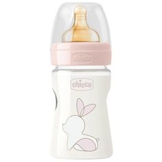Chicco Бутылочка Original Touch с латексной соской, 150 мл, с рождения, розовый