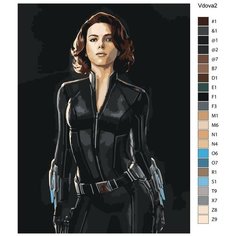 Картина по номерам Vdova2 "Чёрная вдова 2", 40x50 см Brushes Paints