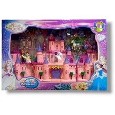 Игровой набор Кукольный замок с фигурками, аксессуарами, свет, звук китай