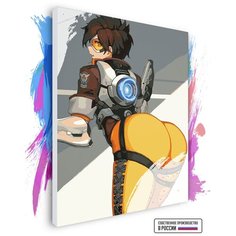 Картина по номерам на холсте Overwatch Girl, 90 х 100 см Красиво Красим