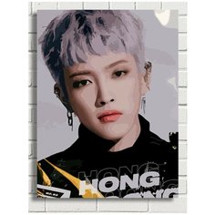 Картина по номерам Музыка Ateez Хон Джун - 7145 В 30x40