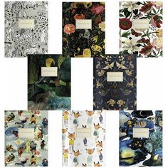 Тетрадь евро А5 40 л. BRUNO VISCONTI сшивка, линия, "Soft Touch", фольга, бежевая бумага 70 г/м, 7-40-002/02