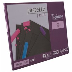 Альбом для пастели "Tiziano", 30,5x41 см, цвет: черный, 24 листа Fabriano