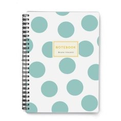 Тетрадь общая А5 60л, клетка, гребень, обл. карт. MINT POLKA DOTS 7-60-201/16 Bruno Visconti