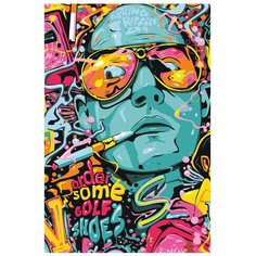 Картина по номерам, "Живопись по номерам", 100 x 150, FU76, Страх и ненависть в лас-вегасе, психоделический, поп-арт