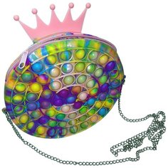 Игрушка антистресс поп ит сумочка Принцесса на молнии, сумка Корона поп ит гигант, pop it bag VLA