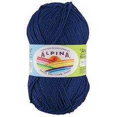Пряжа "ANABEL" 100% мерсеризованный хлопок 50 г 120 м №056 т. синий Alpina
