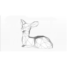 3D-конструктор оригами фигура Олененок подарочный набор на новый год 2022 для сборки полигональной фигуры Бумажная логика