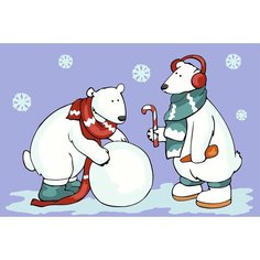 Картина по номерам «Новогодние развлечения» Freya